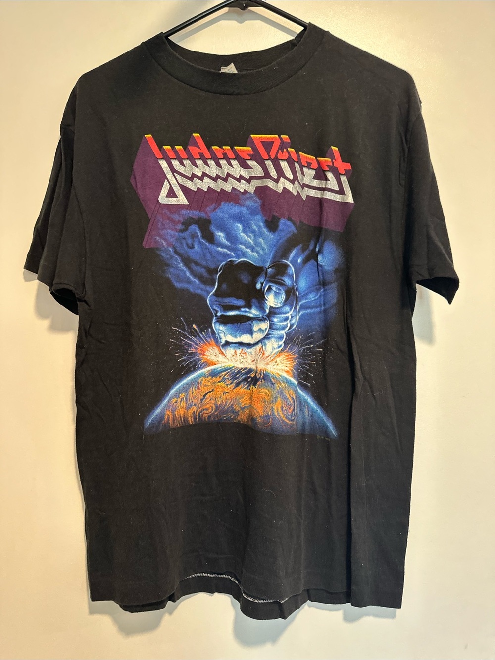 Vtg Authentic â88 Judas Priest Sz:Xl Ram It Down Single!Stitch Band Concert Tee.